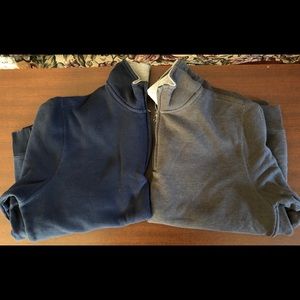 Lot of 2 St. John’s bay 1/4 zip sweaters large